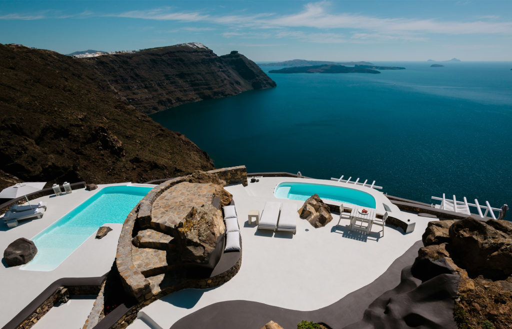 butikowe hotele na santorini