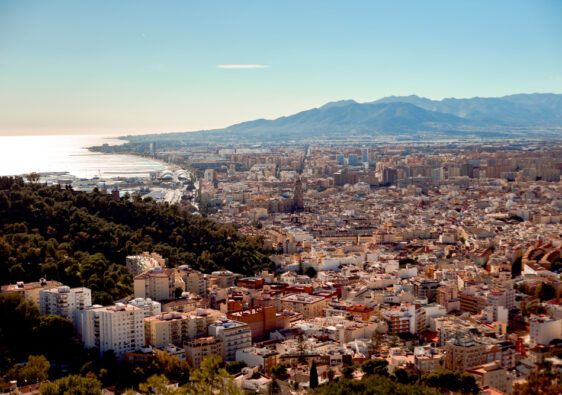 malaga, widok z monte victoria