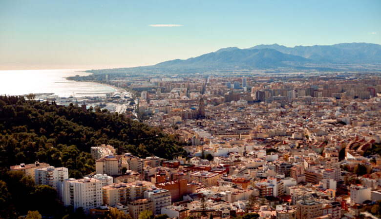 malaga, widok z monte victoria