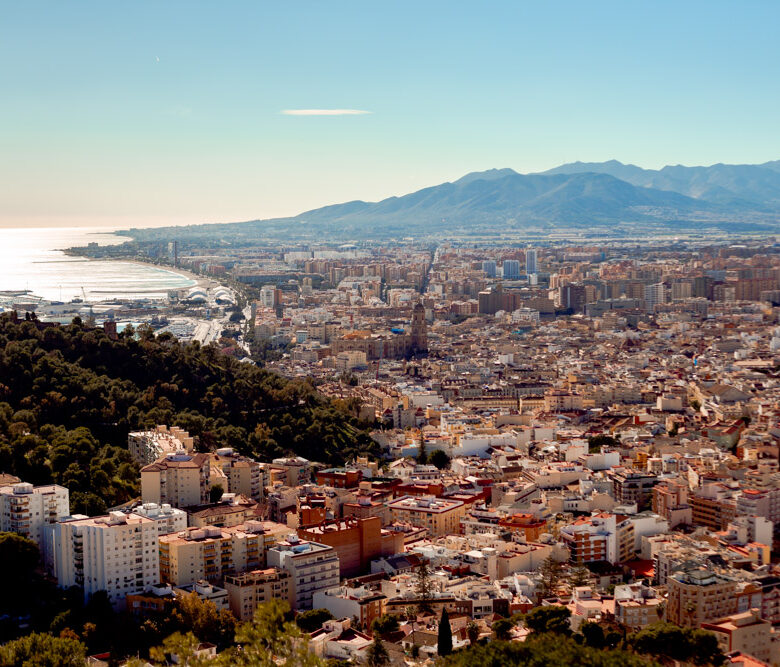 malaga, widok z monte victoria