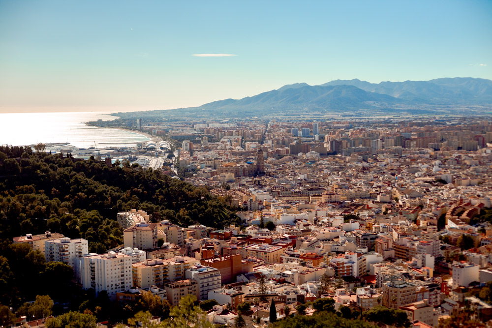 malaga, widok z monte victoria