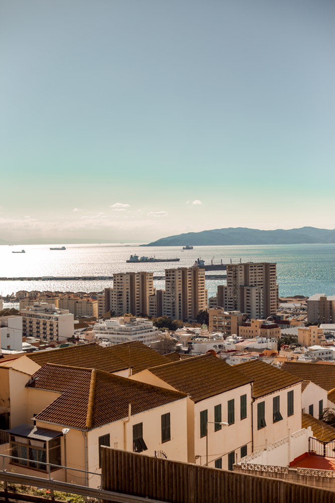 gibraltar, paszport czy dowód, widok na zatokę gibraltarską